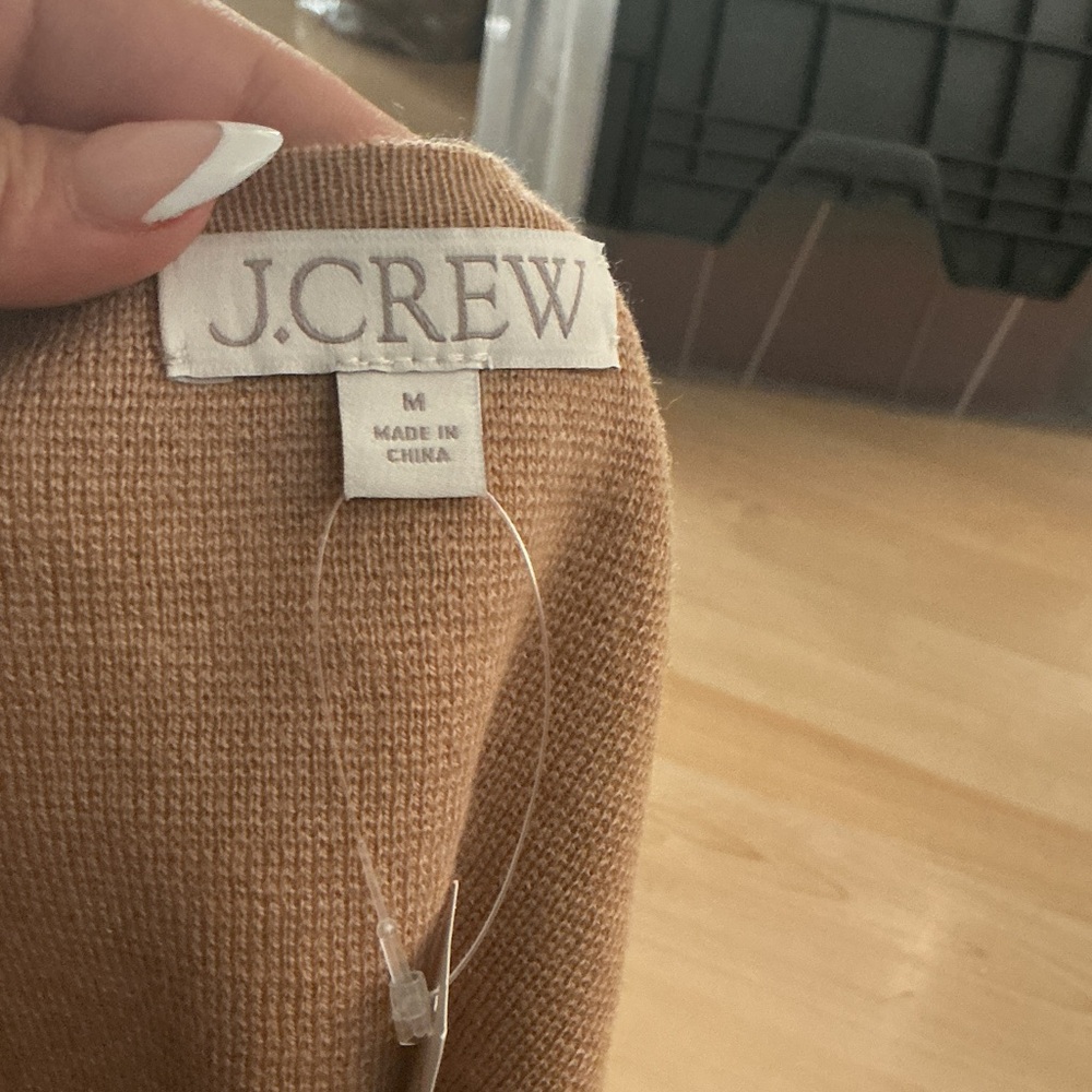 J. Crew Juliette collarless sweater-blazer Size M in heather khaki - Picture 6 of 8